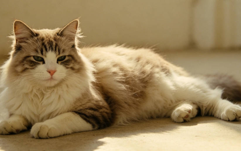 猫咪吸入毒素后的神经症状发展示意图